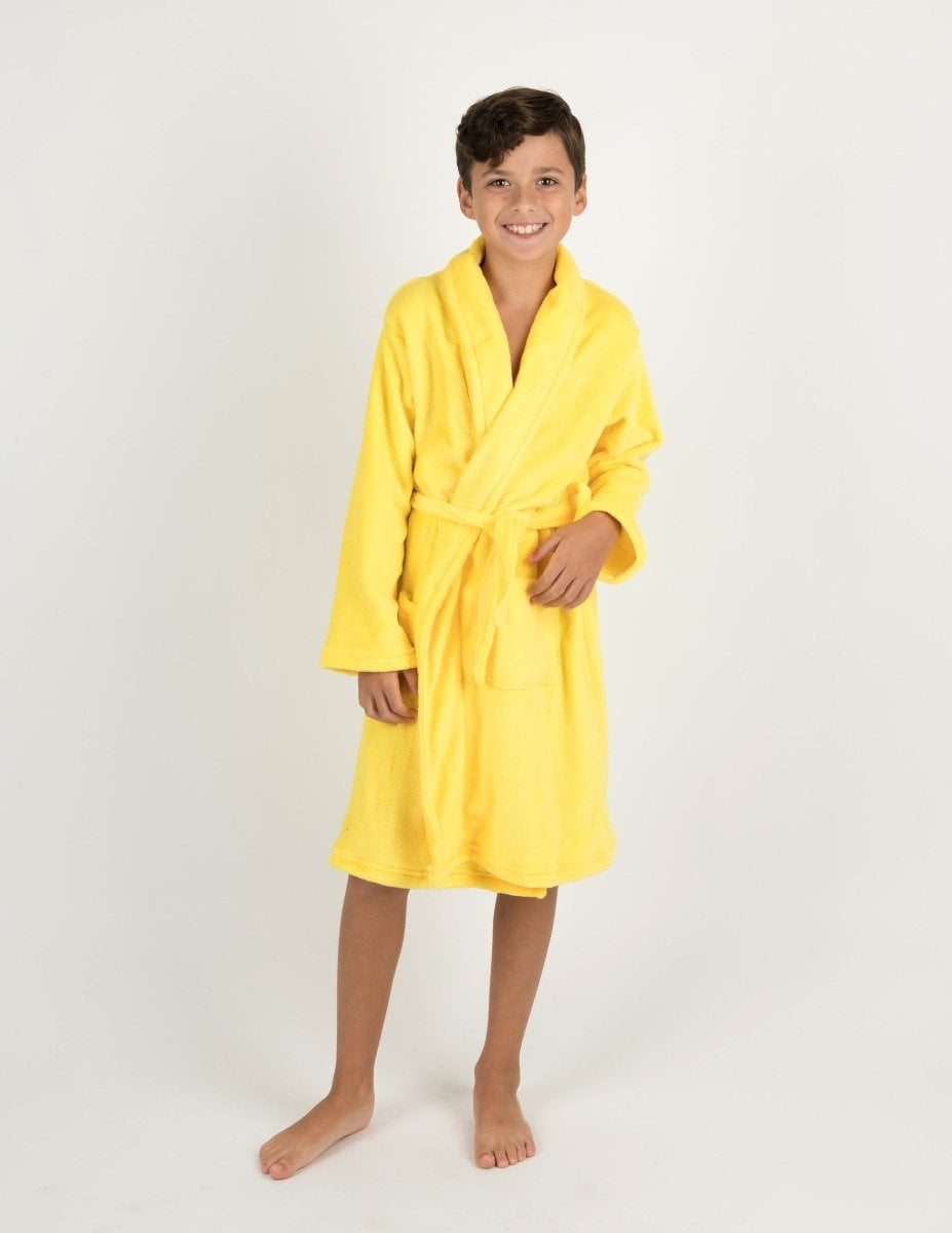 Leveret Kids Robe Boys Girls Shawl Collar Fleece Sleep Robe Size 4-14 Years Variety of Colors 