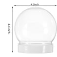 thumbnail image 2 of Clear Plastic Ball Shape Cans,Creative Fillable Snow Globes,Snack Candy Storage Jars,Empty Water Globe Ornaments with Lid,for Christmas Home Decoration Landscape Making 4Pack 600ML, 2 of 7