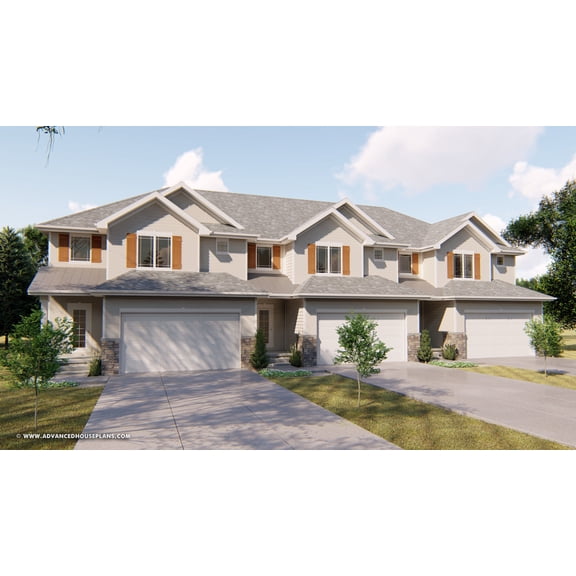 Advanced House Plans: Builder Ready Blueprints | Morehead 29322 | Multi-Family Plan