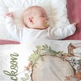 thumbnail image 3 of Manta de bebé OLIVE OLIVIA de franela personalizada 130x150 cm, 3 of 6