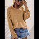 thumbnail image 5 of Sudadera de Larga para Mujer, Holgada, para Hacer Ejercicio, para Salir, Informal, con Capucha Camello S, 5 of 10