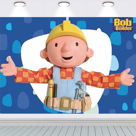 Bob the Builder Poster Backdrop Banner Party Supplies Birthday Decorations Background for Photography Taspestry