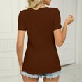 thumbnail image 6 of Drses Women's Casual Dressy Short Sleeve T-Shirts - Criss Cross V Neck, Slim Tops, 6 of 6