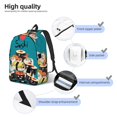 thumbnail image 3 of Vsdgher I Love Sushi Print Canvas Backpack Travel Rucksack Unisex Knapsack 15.7/17.7Inch Laptop Backpack for Work,College-Small, 3 of 5