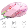 thumbnail image 3 of TNOBHG 6-button Gaming Mouse Usb Wired Mouse Seven-color Backlight Gaming Mouse 3200dpi Adjustable 6 Ergonomics Plug Play Laptop Mice Computer Accessories, 3 of 8