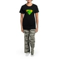 thumbnail image 4 of CafePress - Super Shamrock Women's Dark Pajamas - Women's Short Sleeve Print T-Shirt and Pants Dark Cotton Pajama Set, 4 of 7