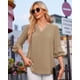 thumbnail image 4 of Top Uhiger para mujer, talla grande, 4XL, primavera, manga 3/4, 4 of 6