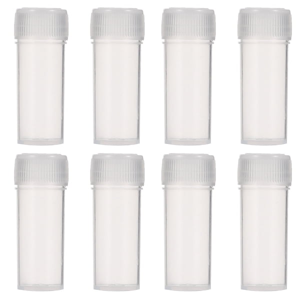 ColoMX 100pcs Botellas de plástico transparente Frascos pequeños Envases de muestra vacíos con tapón de rosca