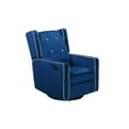 thumbnail image 5 of Relax Lounge Mauna Swivel Glider Recliner Blue Velvet, 5 of 9