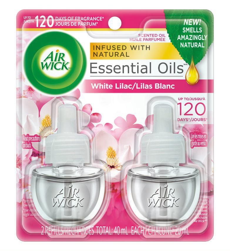 Air Wick Plug-in Air Freshener, Scented Oil Refills, Magnolia & Cherry Blossom, 2 Refills