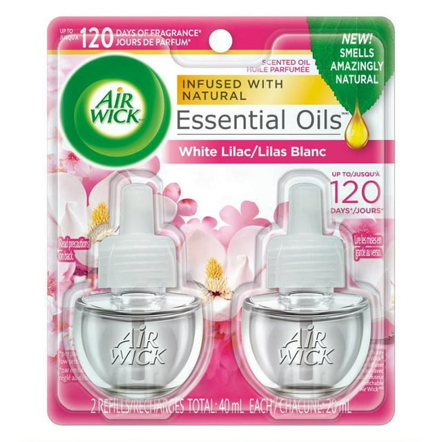 Air Wick Plug-in Air Freshener, Scented Oil Refills, Magnolia & Cherry Blossom, 2 Refills