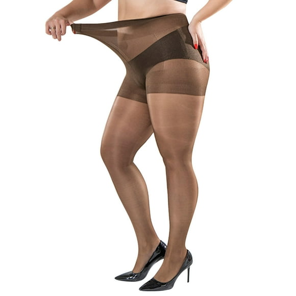 FhsagQ Socks Socks for Women Crotchless Garter Women Control Top Pantyhose with Run Light Support Legs Sheer Tights Extra Stockings Pantyhose Plus Pantyhose Women's Socks Plus Size Gray One Size