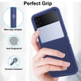 thumbnail image 3 of Asuwish Compatible with Samsung Galaxy Z Flip 4 5G 2022 Phone Case Hybrid Rugged Shockproof Hard Protective Drop Proof Full Body Heavy Duty Mobile Cell Cover for ZFlip4 Z4 Flip4 4Z Women Men Blue, 3 of 7