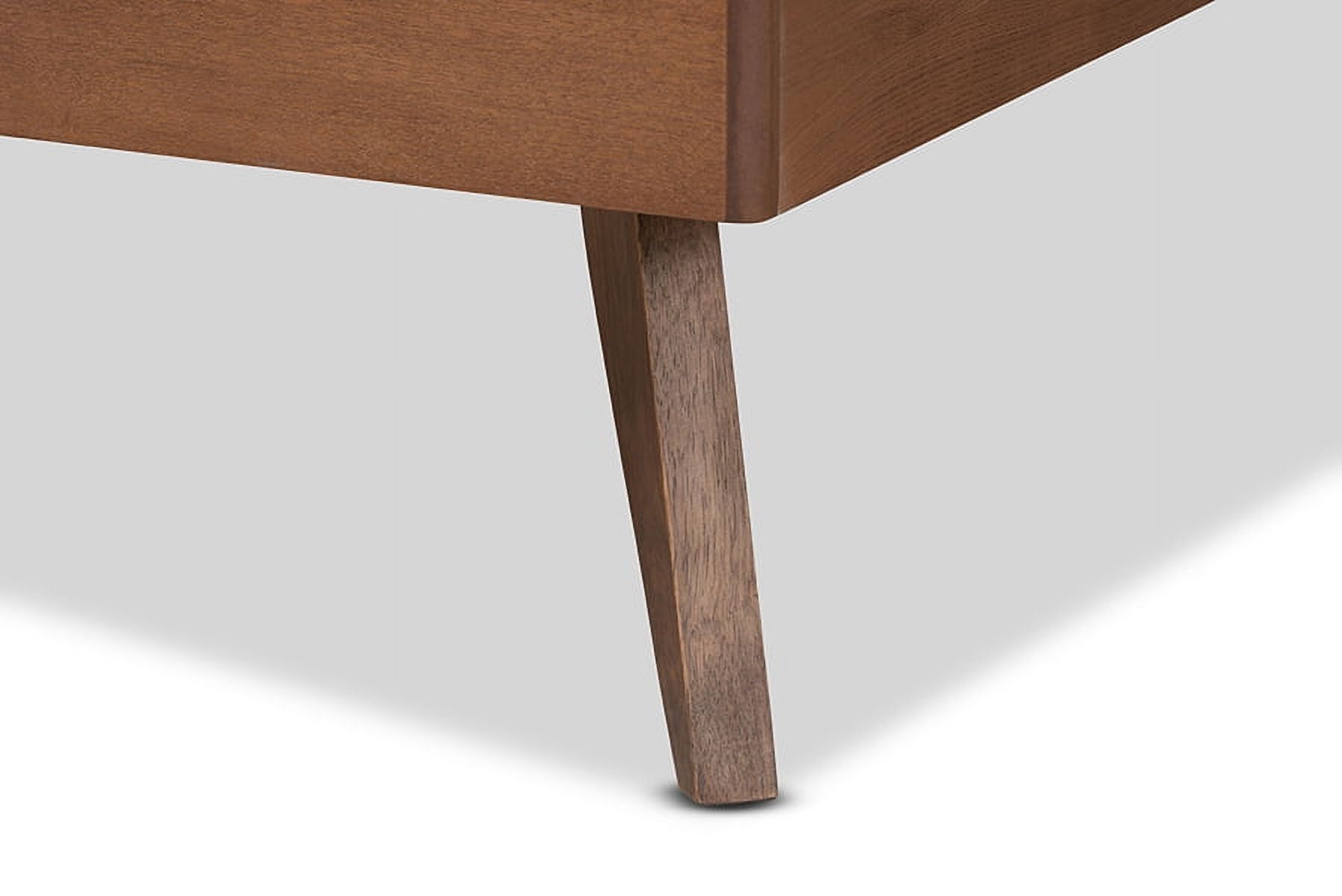 Baxton Studio Lissette Mid-Century Wood Platform Bed, Twin, Ash Walnut