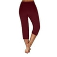 thumbnail image 6 of Lindreshi Capri Leggings with Pockets Womens Winter Wide Leg Yoga Sports Loose Casual Pants Stretch Gym Cropped Trousers, 6 of 9