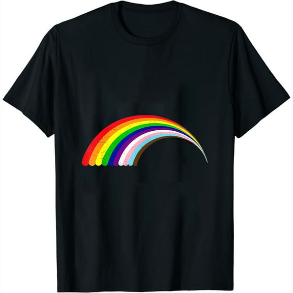 Rainbow Shirt - New LGBTQ Inclusive Gay pride gift Womens T-Shirt Black Small