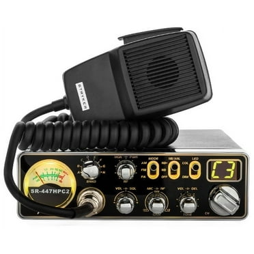 Stryker Compact 10m Radio 1-Channel RF Power Control CB Radio with 10m Radio, Black & Blue, SR-447HPC2