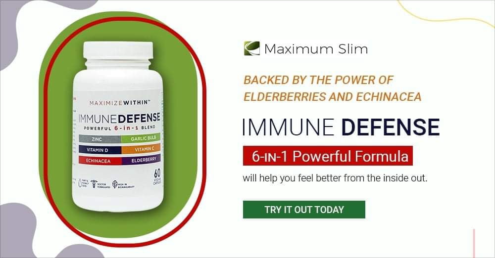 Maximize Within 6-in-1 Immune Defense with Zinc, Vitamin C, Elderberry, Vitamin D, Echinacea, & Garlic, 60 Count