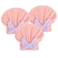 thumbnail image 5 of Women Long Curly Hair Absorbent Quick Drying Thickened Microfiber Hair Towel Wrap Soft Bow Tie Design for Wet Hair Towels, 5 of 8