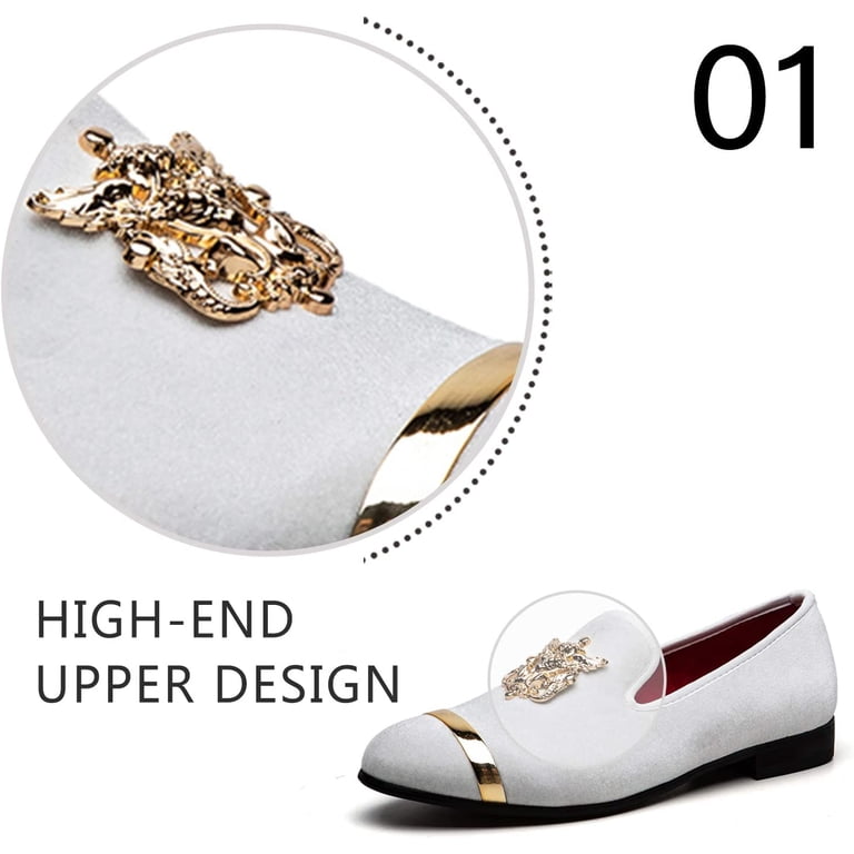 JITAI Luxury Men Shoes White Loafers Size 11 Jitai luxury men shoes - Gem main image 4