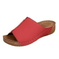 thumbnail image 6 of Mepaouo Summer Sandals for Women 2025 Platform Wedge Slides Arch Support Orthotic Casual Walking Shoes, 6 of 7