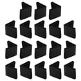 thumbnail image 1 of Unique Bargains Patin de Pied en Fer 30mm x 30mm en Forme de L Capuchon de Pied Protecteur de Sol Noir 18 Pcs, 1 of 7