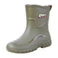 thumbnail image 2 of NexTorq Womens Rain Boots Mid Calf Wellies Thick Sole Waterproof Shoes Non Slip Rubber Footwear Heavy Duty Platform Mud Rainshoes Lightweight Durable Comfort Slip on Outerwear for Outdoor Activity, 2 of 6