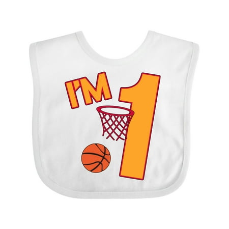 

Inktastic I m One! First Birthday Basketball Gift Baby Boy or Baby Girl Bib