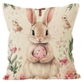 thumbnail image 2 of Fiudx Funda de Almohada de Conejos, Elegante Cojín Estampado, Tela Suave para Sofá, Lavable a Máquina, Versátil, Ideal Como Regalo para El Hogar o La Sala de Estar., 2 of 5