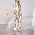 thumbnail image 3 of Yiaed German Shepherd Dog Print Pajamas Women's Long Sleeve Sleepwear Soft Button Down Loungewear Pjs Lounge Set Nightwear Womens Pajama Pants-Large, 3 of 7