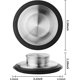 thumbnail image 3 of 2pcs Kitchen Sink Drain Stopper, Garbage Disposal Stopper 3.34 Inch Sink Drain Plug Stainless Steel Kitchen Sink Drain Cover Fits Standard Kitchen Dra, 3 of 5