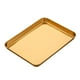 thumbnail image 1 of Bandeja de acero inoxidable para horno, bandeja para servir alimentos, fácil de limpiar, multiusos para cocinar Oro, 1 of 9