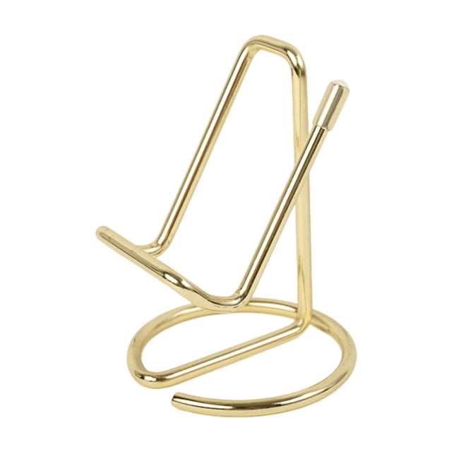 Multi-Purpose Gold Iron Wire Phone & Tablet Stand - Stable Desktop Holder with Silicone Protection for Reading, Viewing & Charging - Ideal for Home Office, Students & Gifting (7.3x7.3x10cm, 95g)