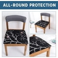 thumbnail image 4 of Chair Covers Seat Covers for Dining Room Chair Seat Covers 4PCS Removable Washable Upholstered Chair Seat Cushion Slipcovers Chair Protector with Elastic Bottom for Dining Room,Office, 4 of 6