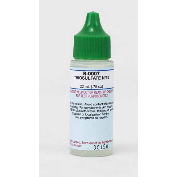 Taylor R-0007 Swimming Pool Spa Test Kit Thiosulfate .75 Oz Replacement Bottle