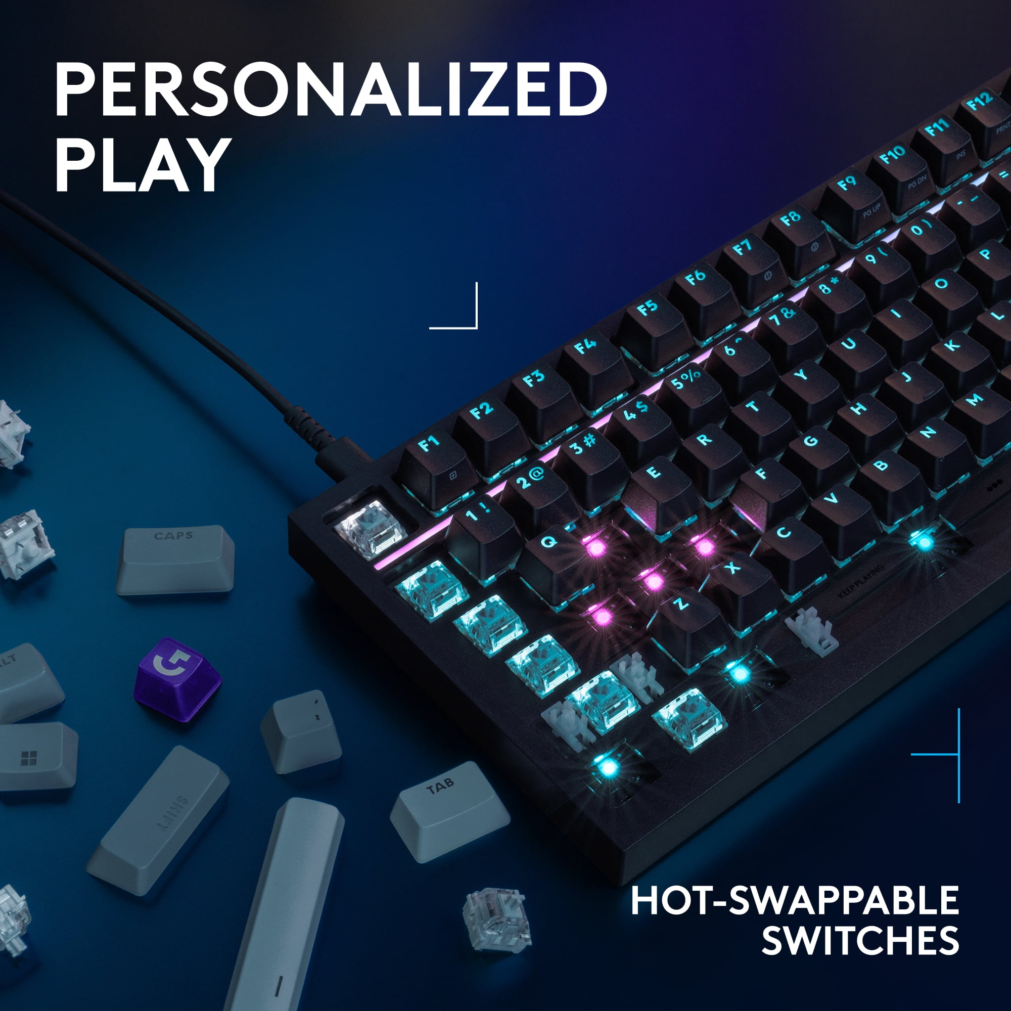 Logitech G316 X 98 Gaming Keyboard, 8 kHz Report Rate, Hot-Swappable Tactile Switches, Gasket Structure, USB-C, RGB Lightsync, for PC, Black