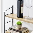 thumbnail image 6 of Danya B. Severini Floating Bracket Farmhouse Two-Tier Wall Shelf - Chestnut / Black, 6 of 11