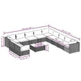 thumbnail image 4 of vidaXL 12 Piece Garden Lounge Set with Cushions Black Poly Rattan, 4 of 5
