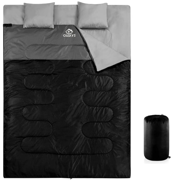 Saco de dormir Oaskys Double para adultos, tamaño queen XL