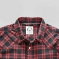 thumbnail image 4 of Dubinik® Mens Flannel Shirts Long Sleeve Pearl Snap Buttons Western Cowboy Vintage Work Casual With Pockets Plaid Shirt, 4 of 7