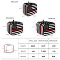 thumbnail image 6 of Toaster Cover 2 Slice, Red American Flag Dustproof Bakeware Oven Protector with Top Hook, Black White Striped US Flag Stars Waterproof Small Kitchen Appliance Toasters Dust Cover, 11"x6"x8", 6 of 9