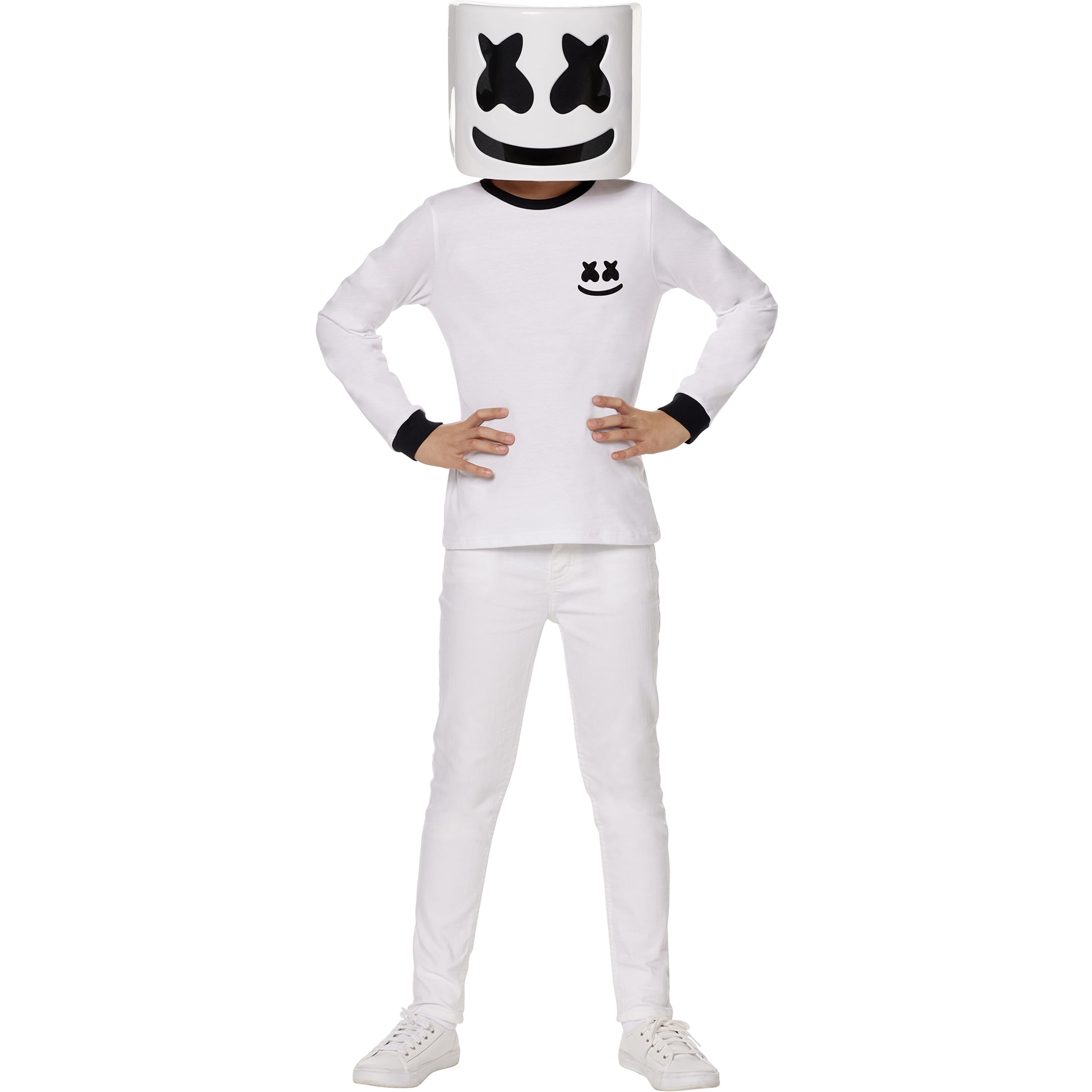 Kids Marshmallow Cosplay Costume Sweatshirt Sets Led Headgear Halloween Gifts