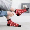 thumbnail image 2 of Pofeuu Red Polka Dot Print 30cm Socks, Adult Running Hiking Socks for Youth and Adult, 2 of 7