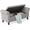 Light Gray, variant on 50" Storage Ottoman Bench with Rolled Arms, Button Tufted, Wood Legs, Gray, End of Bed Entryway