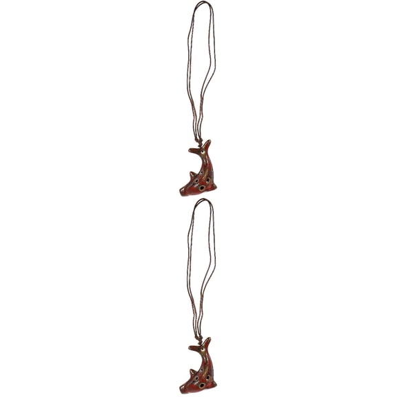 Raindrops 2pcs Musical Beginner Dolphin Ocarina Lovely Beginner Instrument Practice 6-hole Ocarina