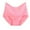 Hot Pink, variant on Diufon Women's Underwear Cotton High Waist Full Coverage Plus Size Briefs Breathable Soft Solid Color Panties