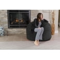 thumbnail image 5 of Chill Sack Bean Bag Chair, Memory Foam Lounger with Microsuede Cover, Kids, Adults, 4 ft, Dark Grey Pebble, 5 of 5
