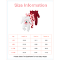 thumbnail image 2 of Baby Girl Clothes 3‑Pack Long Sleeve Romper Infant Girls 3PCS Ruffle Ribbed Bodysuit 0-18 Months Girl Clothes Red, 2 of 7