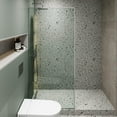 thumbnail image 3 of Fine Fixtures Single Fixed Glass Shower Panel - Clear Tempered Full Frame Shower Glass Door 34" W X 74" H Polished Chrome Finish, 3 of 11