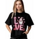 thumbnail image 2 of Camiseta de mujer, camisetas de manga corta, camisetas casuales, camisetas de cuello redondo con gnomo de amor para el Día de San Valentín para mujer, 2 of 8